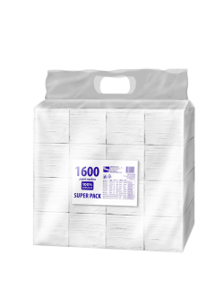 Бумажные салфетки SUPER PACK WHITE 1600